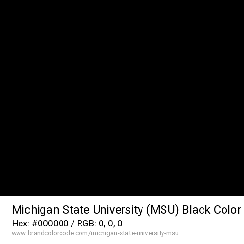 Michigan State University (MSU)'s Black color solid image preview