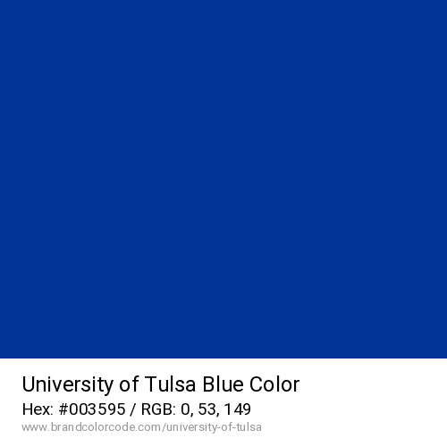 University of Tulsa's Blue color solid image preview