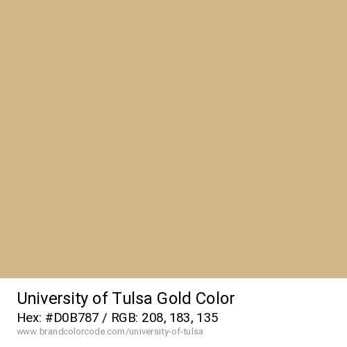 University of Tulsa's Gold color solid image preview