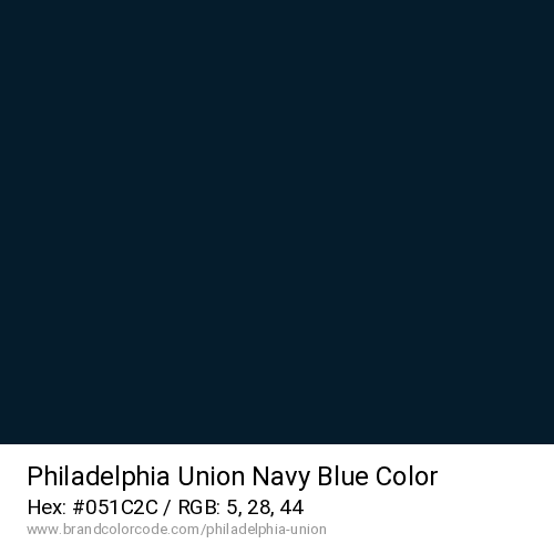 Philadelphia Union's Navy Blue color solid image preview