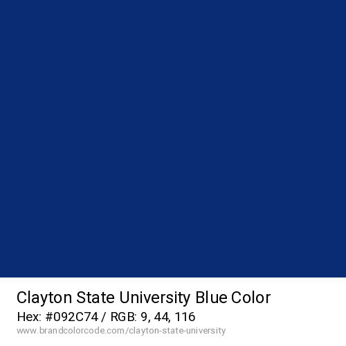 Clayton State University's Blue color solid image preview