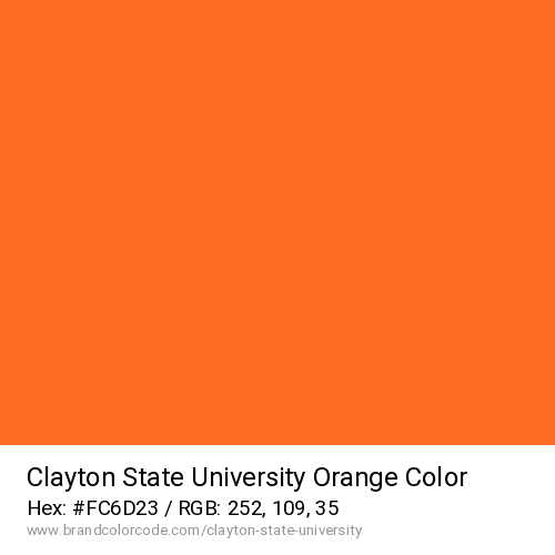 Clayton State University's Orange color solid image preview