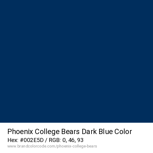 Phoenix College Bears's Dark Blue color solid image preview