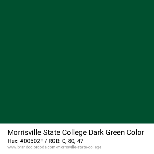 Morrisville State College's Dark Green color solid image preview
