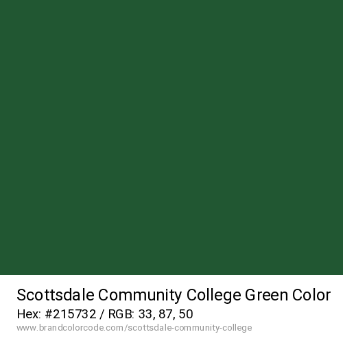 Scottsdale Community College's Green color solid image preview