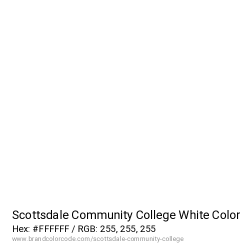 Scottsdale Community College's White color solid image preview