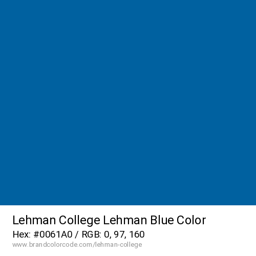 Lehman College's Lehman Blue color solid image preview