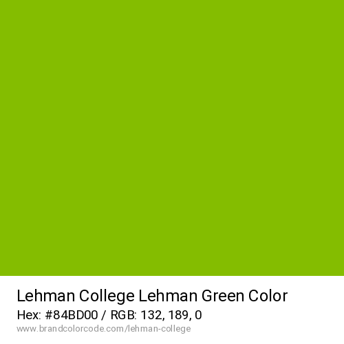 Lehman College's Lehman Green color solid image preview