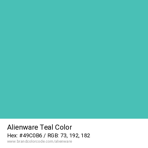 Alienware's Teal color solid image preview