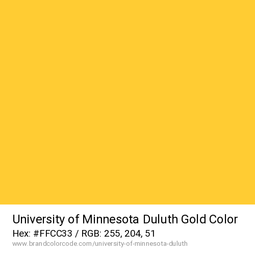University of Minnesota Duluth's Gold color solid image preview