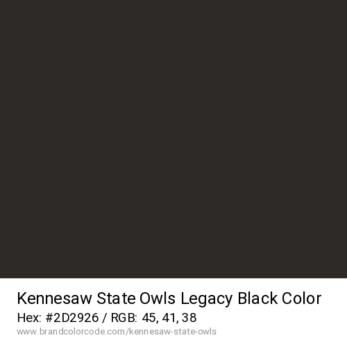 Kennesaw State Owls's Legacy Black color solid image preview