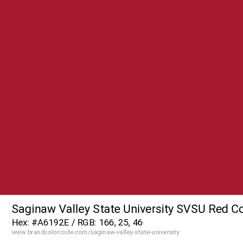 Saginaw Valley State University's SVSU Red color solid image preview