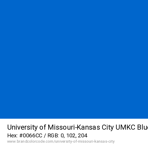 University of Missouri-Kansas City's UMKC Blue color solid image preview