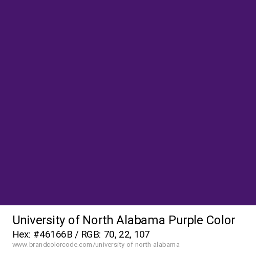 University of North Alabama's Purple color solid image preview