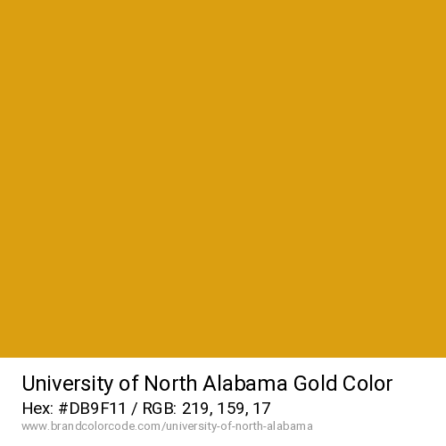 University of North Alabama's Gold color solid image preview