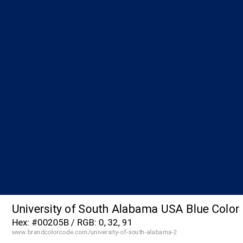 University of South Alabama's USA Blue color solid image preview
