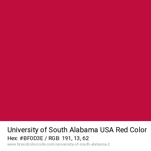 University of South Alabama's USA Red color solid image preview