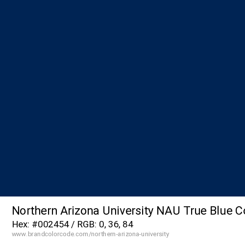 Northern Arizona University's NAU True Blue color solid image preview