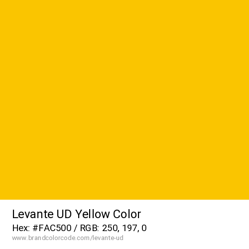Levante UD's Yellow color solid image preview