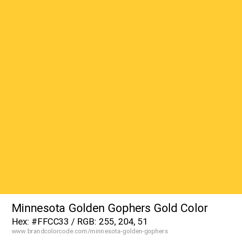 Minnesota Golden Gophers's Gold color solid image preview