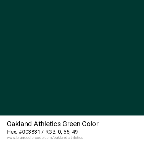 Oakland Athletics's Green color solid image preview