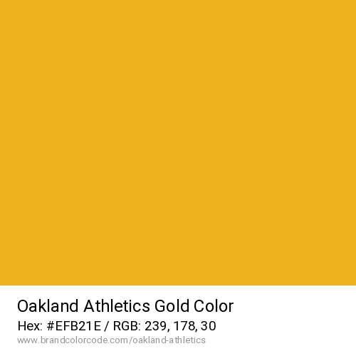 Oakland Athletics's Gold color solid image preview