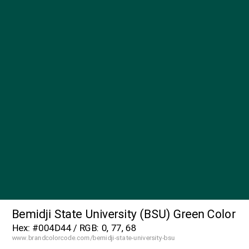 Bemidji State University (BSU)'s Green color solid image preview
