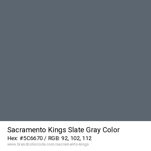 Sacramento Kings's Slate Gray color solid image preview
