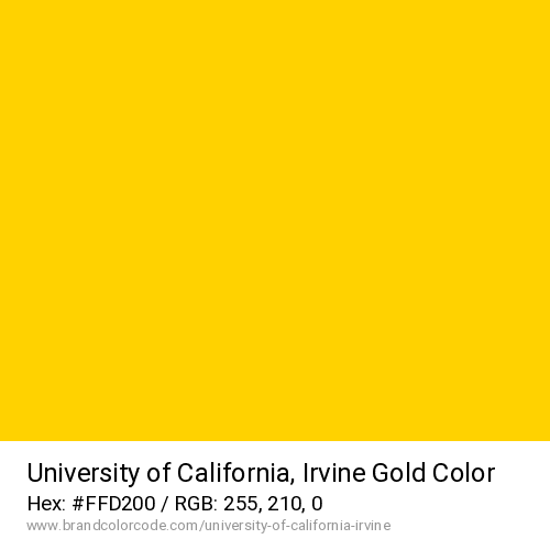 University of California, Irvine's Gold color solid image preview