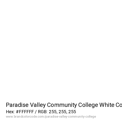Paradise Valley Community College's White color solid image preview