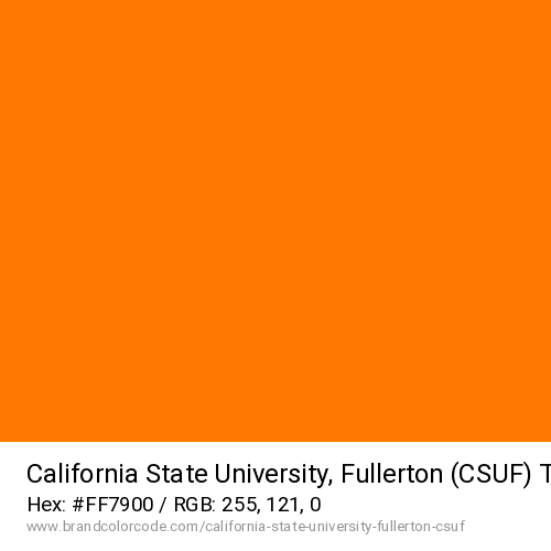 California State University, Fullerton (CSUF)'s Titan Orange color solid image preview