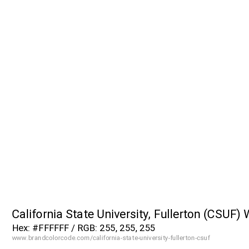 California State University, Fullerton (CSUF)'s White color solid image preview