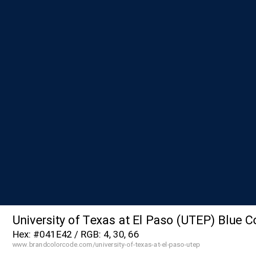 University of Texas at El Paso (UTEP)'s Blue color solid image preview