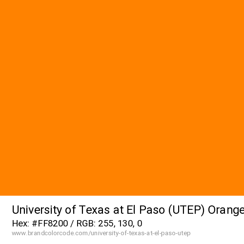 University of Texas at El Paso (UTEP)'s Orange color solid image preview