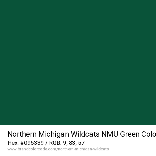 Northern Michigan Wildcats's NMU Green color solid image preview