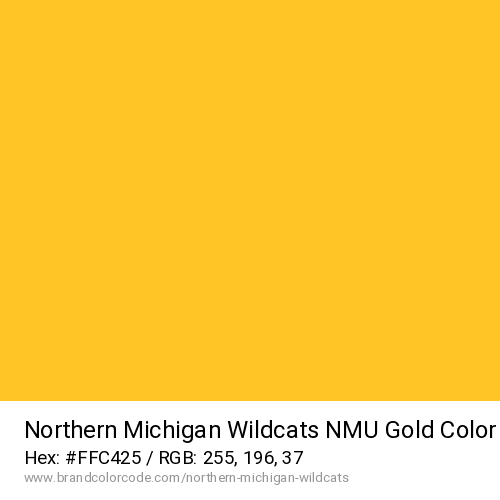 Northern Michigan Wildcats's NMU Gold color solid image preview