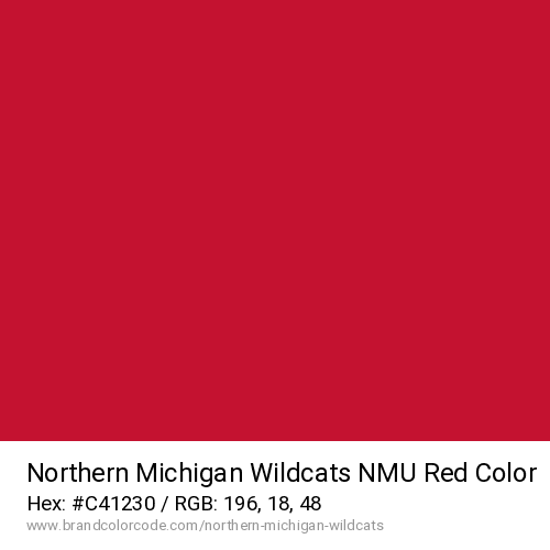 Northern Michigan Wildcats's NMU Red color solid image preview