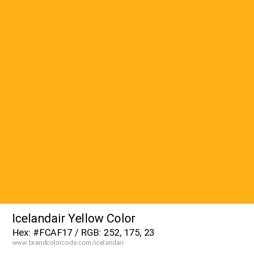 Icelandair's Yellow color solid image preview