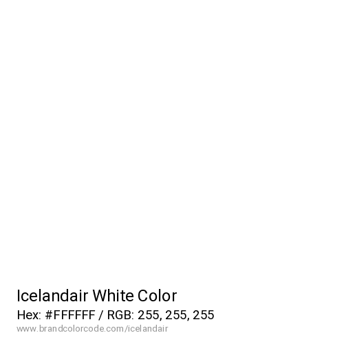 Icelandair's White color solid image preview
