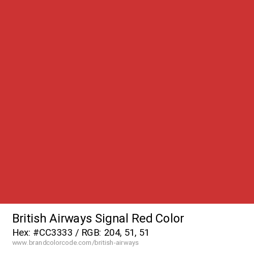 British Airways's Signal Red color solid image preview