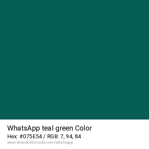 WhatsApp's Teal green color solid image preview