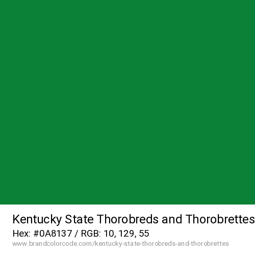 Kentucky State Thorobreds and Thorobrettes's Kelly Green color solid image preview