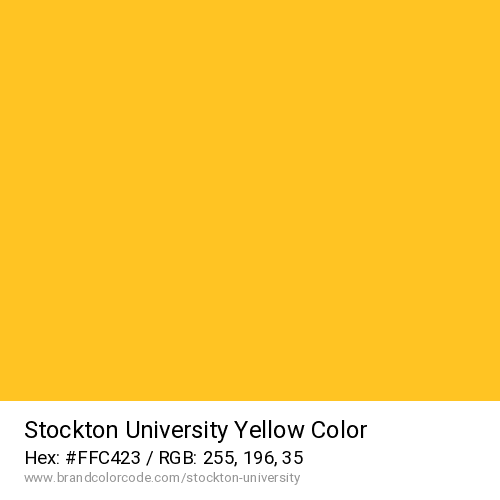 Stockton University's Yellow color solid image preview