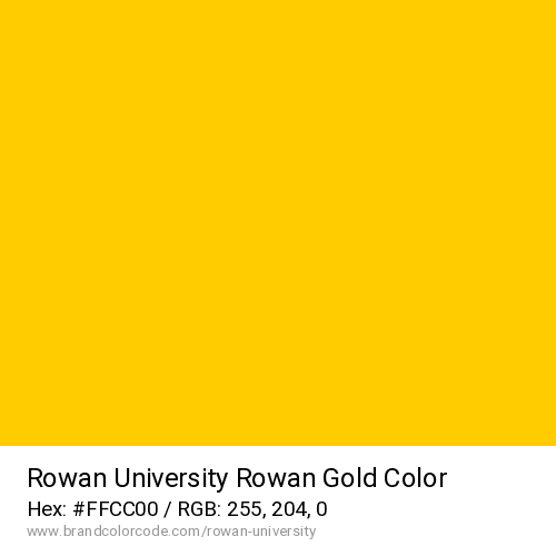 Rowan University's Rowan Gold color solid image preview