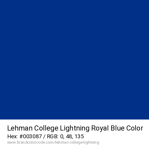 Lehman College Lightning's Royal Blue color solid image preview