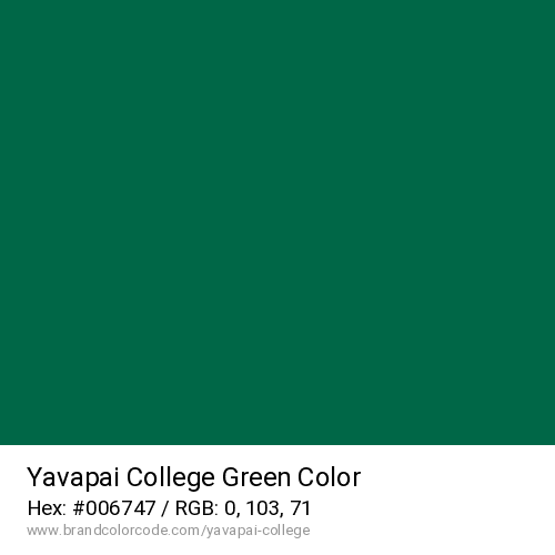 Yavapai College's Green color solid image preview