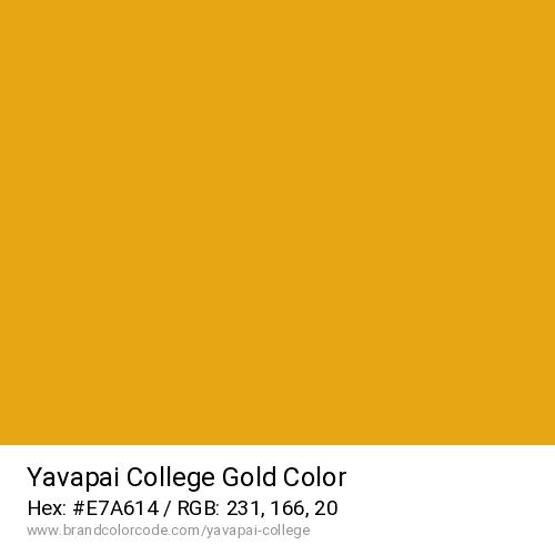 Yavapai College's Gold color solid image preview
