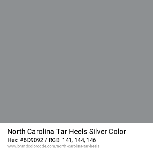 North Carolina Tar Heels's Silver color solid image preview