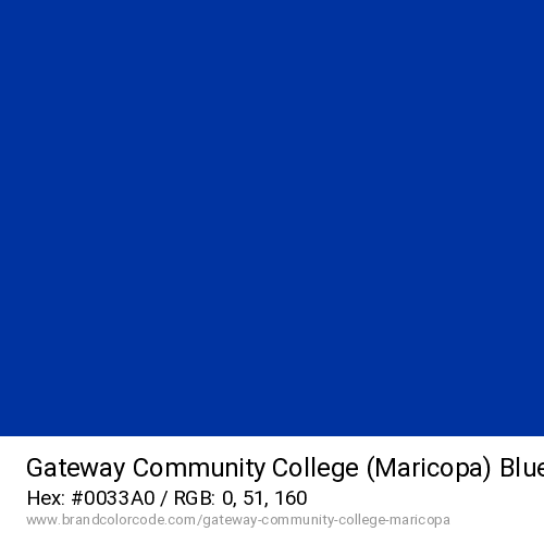 Gateway Community College (Maricopa)'s Blue color solid image preview