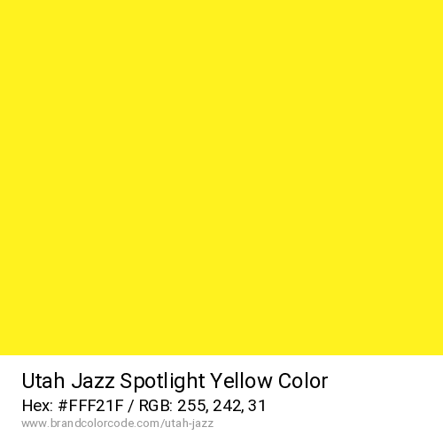 Utah Jazz's Spotlight Yellow color solid image preview